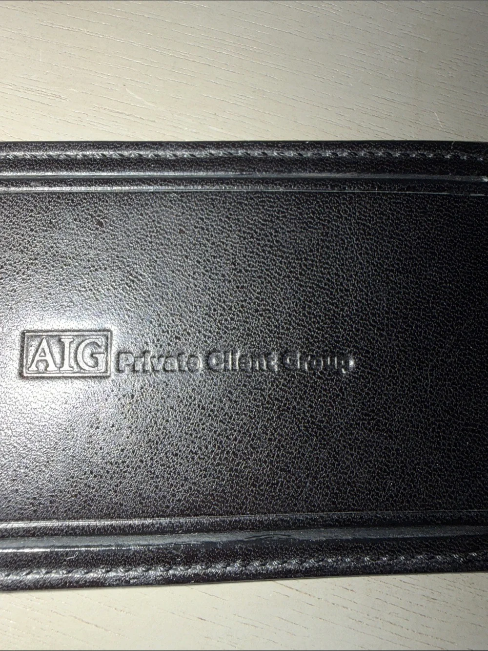 Coach Black Leather Luggage ID Tag with Strap